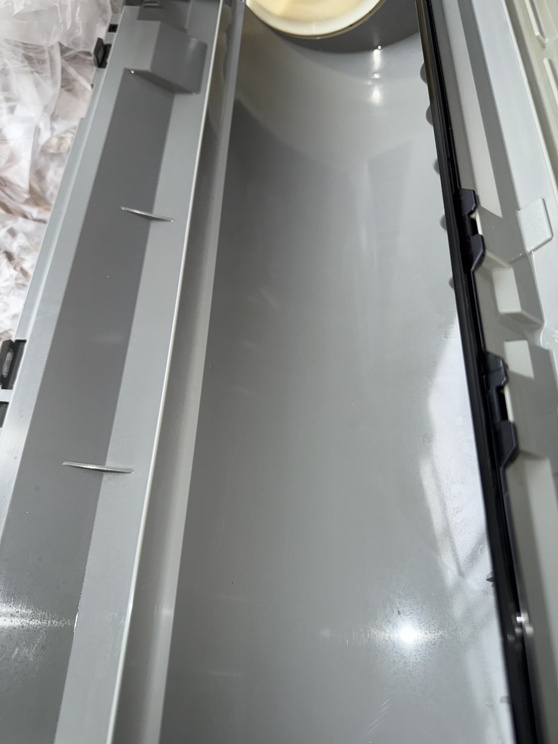 熱交換器まわりの施工後。洗浄してスッキリした状態