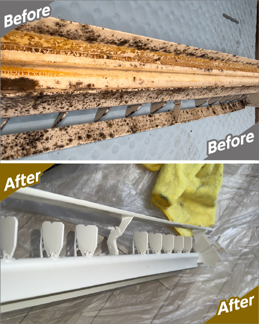 エアコン内部全体のビフォーアフター